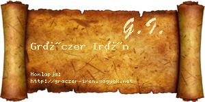 Gráczer Irén névjegykártya